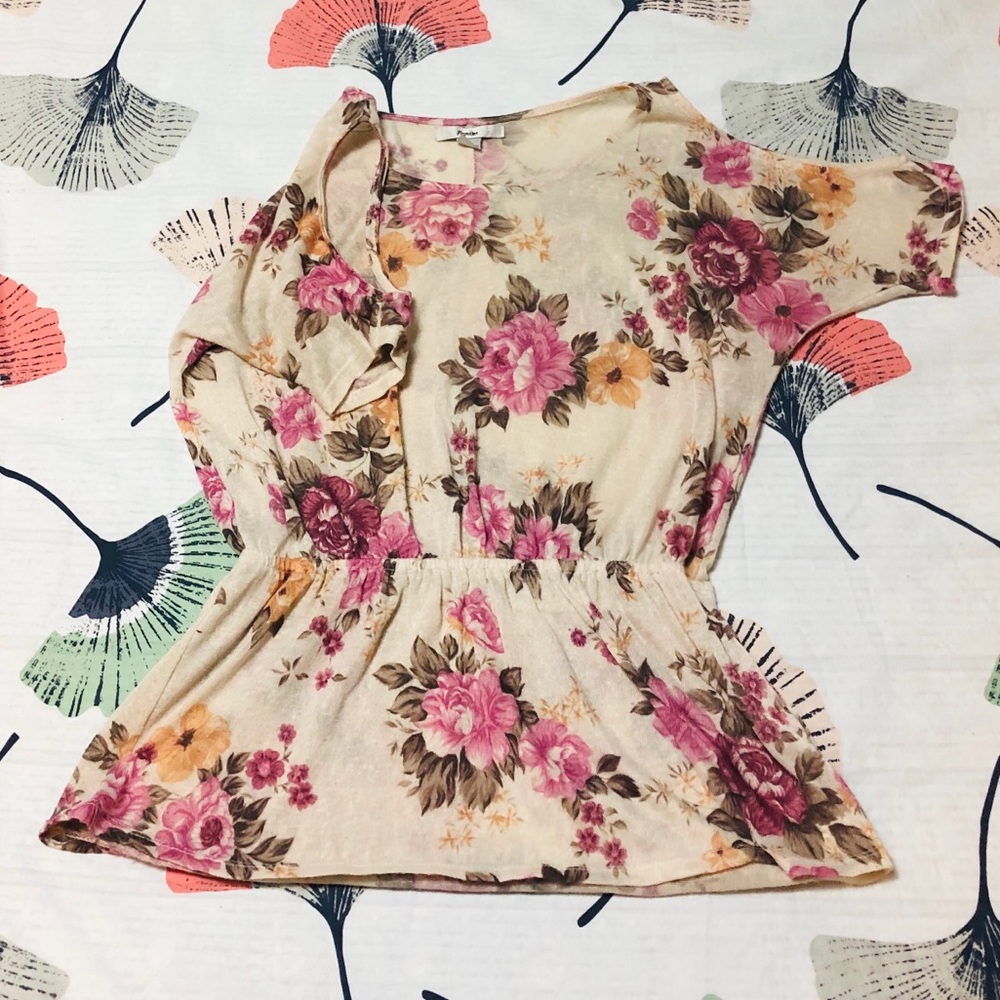 Blooming Peplum Top